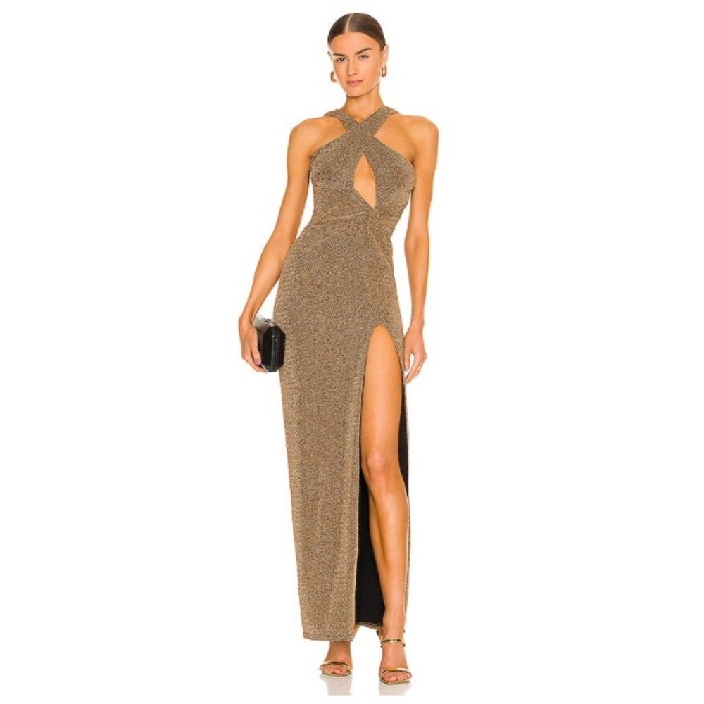 SOLD OUT: NOOKIE Nova Gown Metallic - Small - worn once